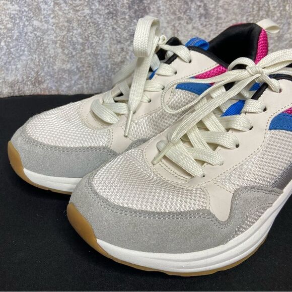 Skechers Bobs Pulse Air Sunrise Song White Grey Sneakers Size 6.5 - Picture 7 of 13